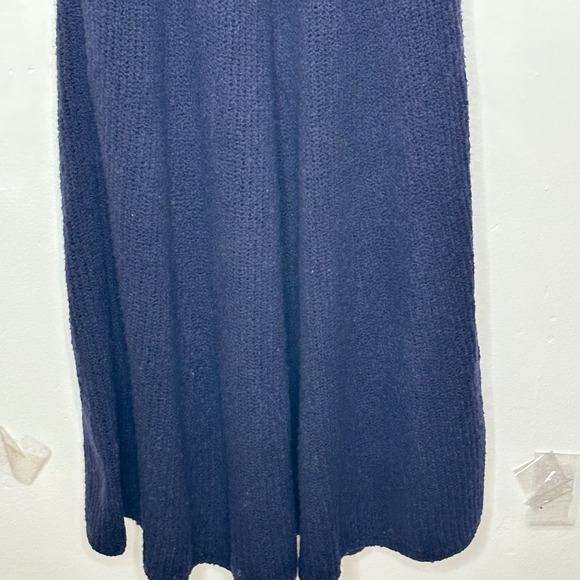 Banana Republic Knit Dress Sleeveless Mock Neck Navy Blue Size Large Merino Wool - Picture 3 of 9